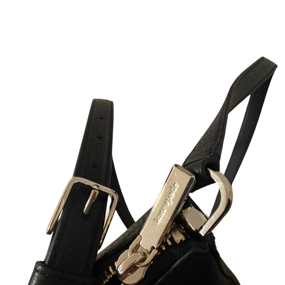 ♠️KATE SPADE LENA SWINGBACK LARGE BLACK LEATHER CROSSBODY♠️ - Picture 7 of 12